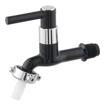 Torneira Tanque Jardim Abs Preta Com Bico 1030