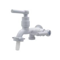 Torneira Tanque Jardim Máquina Branca Externa Duas Saídas 1/4v Abs