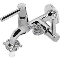 Torneira Tanque Máquina 1/4 de volta C62 Metal Cromado