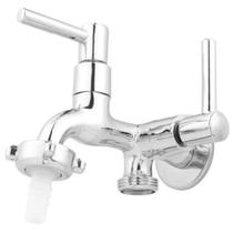 Torneira Tanque Máquina Lavar 2 Saídas Metal Cromado C-23 Cor: Prateado CasaGrande Mundial - Um Novo Conceito.