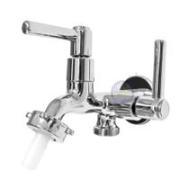 Torneira Tanque Máquina Lavar 2 Saídas Metal Cromado C-34 Cor:Prateado CasaGrande Mundial - Um Novo Conceito.