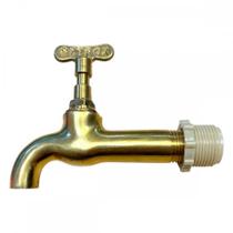 Torneira Tanque Metrox - 1126 - 1/2''E 3/4'' Metal Amarela