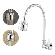 Torneira Tubo Gourmet Móvel Parede Cozinha Metal GW Comercial