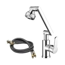 Torneira Universal Rotativa De Duplo Modo Para Cozinha E Banheiro Com Braço Mecânico Para Água