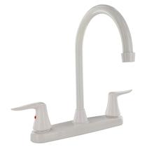 Torneira Valterra PF221204 20 cm de Borda Branca Alta Arco com 2 Manípulos