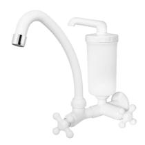 Torneira Viqua P/ Pia Marujá Em Abs Branco Bica Móvel Com Filtro