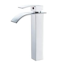 Torneira VOTON Vessel Sink Chrome Tall Waterfall, alça única Torneira VOTON Vessel Sink Chrome Tall Waterfall, alça única