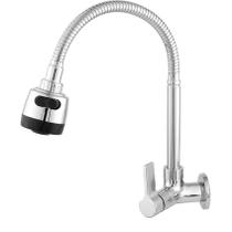 Torneira WG08 Gourmet Cozinha Parede Pia Cano Flexível Inox 1/4 de volta Cromo WG08 Gourmet:Parede Torneira WG08 Gourmet Cozinha Parede Pia Cano Flexível Inox 1/4 de volta Cromo WG08 Gourmet:Parede