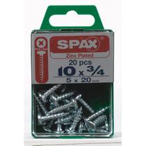 Tornillo SPAX No.10 3/4" Cabeza Pan Zinc Paquete de 20 Tornillo SPAX No.10 3/4" Cabeza Pan Zinc Paquete de 20