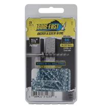Tornillo y Anclaje 3/16 pulg x 3,8 cm Cabeza Pan 25 piezas BORE-FAST