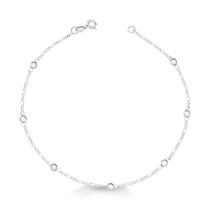Tornozeleira 3x1 Bolinha 3mm Prata 925