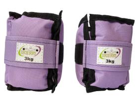 Tornozeleira / Caneleira Peso 3 Kg - Academia - Lilas. - Exercise Sports