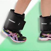 Tornozeleira/Caneleira peso 3 kgs emborrachado Preto (Par)