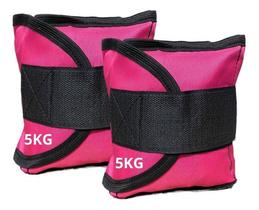 Tornozeleira Caneleira Peso 5 Kg Treino Academia Par Rosa