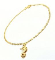Tornozeleira Cavalo Marinho Banho Ouro 18k 3122 Tornozeleira Cavalo Marinho Banho Ouro 18k 3122