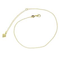 Tornozeleira Com Corrente De Bolinha PRI Style Folheada A Ouro 18K Antialérgica TRPRI0151 Tornozeleira Com Corrente De Bolinha PRI Style Folheada A Ouro 18K Antialérgica TRPRI0151