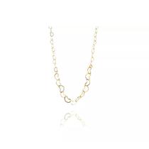 Tornozeleira com Corrente de Corações Pequenos Folheado em Ouro 18k