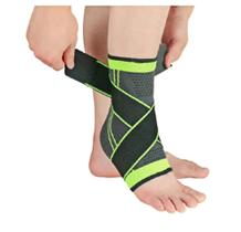 Tornozeleira Compressão Proteção Esportes Lesão Futebol Corridas Bike Com Faixa Ajustável