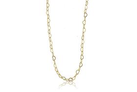 Tornozeleira Corrente De Corações Pequenos Folheado Ouro 18K