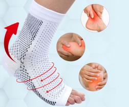 Tornozeleira De Alta Compressão 1 Par Meia Ortopédica Sem Ponteira Unissex Para Alivio De Dores Inchaços Fascite Esporão Tornozelo Tornozeleira De Alta Compressão 1 Par Meia Ortopédica Sem Ponteira Unissex Para Alivio De Dores Inchaços Fascite Esporão Tornozelo