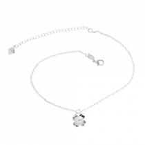 Tornozeleira De Flor Com Pérola PRI Style Folheada A Prata Antialérgica TRPRI0153 P Tornozeleira De Flor Com Pérola PRI Style Folheada A Prata Antialérgica TRPRI0153 P