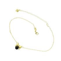 Tornozeleira De Laço Com Pérola PRI Style Folheada A Ouro 18K Antialérgica Tornozeleira De Laço Com Pérola PRI Style Folheada A Ouro 18K Antialérgica