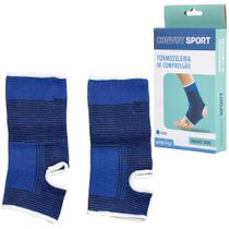 Tornozeleira de poliester convoy sport azul com 2 pecas na caixa