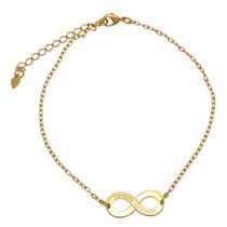 Tornozeleira do Infinito Folheada em Ouro Softjoias
