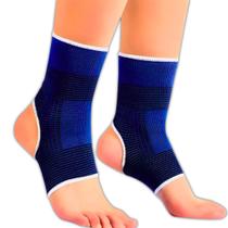 Tornozeleira Elástica de Compressão Contusões e Prevenção Tamanho Único Basic Line - 1 Par - MbFit