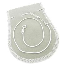 Tornozeleira Feminina 25/29Cm 1Mm Folheada Prata Tz107