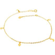 Tornozeleira Feminina Berloque Rommanel Ajustável 25 23 CM