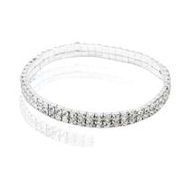 Tornozeleira Feminina De Strass Multicamadas Com Corrente Elástica De Cristal, Joia De Praia Para O