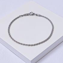 Tornozeleira Feminina em Aço Inox Prateado