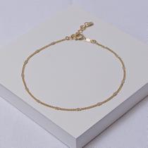 Tornozeleira Feminina Folheada a Ouro com Corações