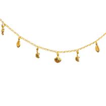 Tornozeleira Feminino BLV Banhado a Ouro Virginia Dourado