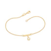 Tornozeleira folheado a ouro com zirconiam rommanel 25 CM 550355 Tornozeleira folheado a ouro com zirconiam rommanel 25 CM 550355