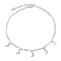 Tornozeleira Lua Banhada a Prata Semijoia Tornozeleira Lua Banhada a Prata Semijoia