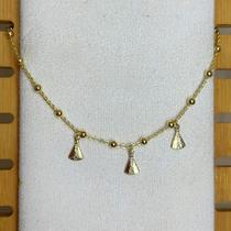 Tornozeleira Mini Nossa Senhora Banhado em Ouro 18k Tornozeleira Mini Nossa Senhora Banhado em Ouro 18k