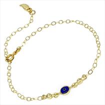 Tornozeleira Olho Grego Banho De Ouro 18k 2178