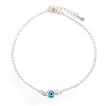 Tornozeleira Olho Grego Ródio - Semijoia Hipoalergênica Tornozeleira Olho Grego Ródio - Semijoia Hipoalergênica