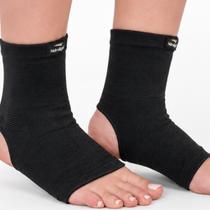 Tornozeleira ortopédica elástica com fibra de bamboo preto par - g
