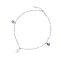 Tornozeleira ou Pulseira olho grego mão fátima hamsá amuleto
