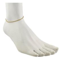 Tornozeleira Ouro 18k 750 Feminina Bailarina 1.5 23 Cm