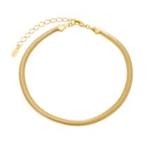 Tornozeleira piuka fernanda malha metal fina folheada a ouro 18k Tornozeleira piuka fernanda malha metal fina folheada a ouro 18k