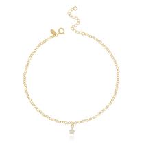 Tornozeleira Ponto de Luz Estrela Banhada a Ouro 18k Tornozeleira Ponto de Luz Estrela Banhada a Ouro 18k