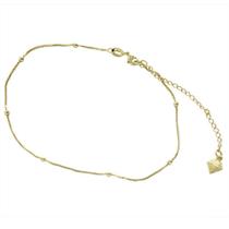 Tornozeleira PRI Style Folheada A Ouro 18K Antialérgica Com Bolinhas Tornozeleira PRI Style Folheada A Ouro 18K Antialérgica Com Bolinhas