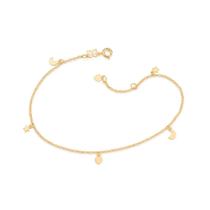 Tornozeleira Rommanel Berloques Coração, Lua, Estrela 550588