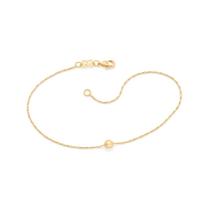 Tornozeleira Rommanel Bola Diamantada Fol Ouro 18k 550352 Tornozeleira Rommanel Bola Diamantada Fol Ouro 18k 550352