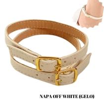 Tornozeleira Sandália Tira Com Fivela Ouro Scarpin 30cm 1par