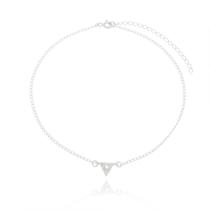 Tornozeleira Triângulo Vazado de Prata 925